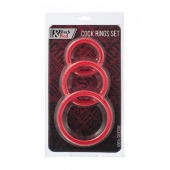 Набор из 3 красных эрекционных колец различного диаметра - ToyFa - в Ельце купить с доставкой