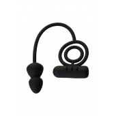 Чёрное эрекционное кольцо с вибропулькой и анальным хвостом - Erotist Adult Toys - в Ельце купить с доставкой