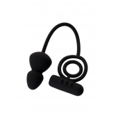 Чёрное эрекционное кольцо с вибростимулятором и анальным хвостом - Erotist Adult Toys - в Ельце купить с доставкой