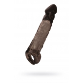 Чёрная насадка на пенис Tс подхватом - 19,5 см. - ToyFa - в Ельце купить с доставкой