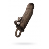 Чёрная насадка на пенис Toyfa XLover с вибрацией - ToyFa - в Ельце купить с доставкой