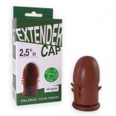 Коричневый латексный удлинитель пениса 2.5 in с шипиками - Sitabella - в Ельце купить с доставкой