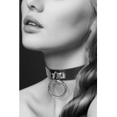 Узенький ошейник из полиуретана с кольцом - Bijoux Pour Toi - купить с доставкой в Ельце