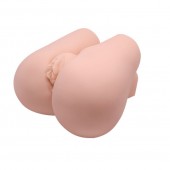 Реалистичный мастурбатор с вибрацией и двумя тоннелями - вагиной и анусом - Baile - в Ельце купить с доставкой