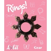 Чёрное эрекционное кольцо Rings Gear - Lola Games - в Ельце купить с доставкой