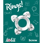 Прозрачное эрекционное кольцо Rings Screw - Lola Games - в Ельце купить с доставкой