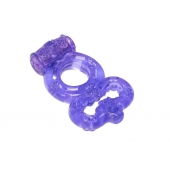 Фиолетовое эрекционное кольцо Rings Treadle с подхватом - Lola Games - в Ельце купить с доставкой