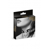 Черный чокер с замком в форме сердца - Bijoux Pour Toi - купить с доставкой в Ельце
