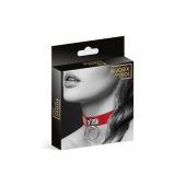 Красный узенький чокер с кольцом - Bijoux Pour Toi - купить с доставкой в Ельце
