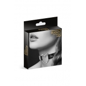 Чёрный чокер с кольцом в форме сердца - Bijoux Pour Toi - купить с доставкой в Ельце