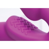 Ярко-розовый безремневой вибрострапон Evoke Vibrating Strapless Silicone Strap-on Dildo - XR Brands - купить с доставкой в Ельце