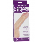 Насадка-реалистик для трусиков Vac-U-Lock 5  Realistic - 12,7 см. - Doc Johnson - купить с доставкой в Ельце