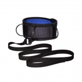Чёрно-синий неопреновый ошейник с поводком - Sitabella - купить с доставкой в Ельце