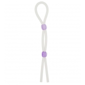 Прозрачное эрекционное кольцо-лассо SILICONE LASSO COCK RING DUAL BEADS - NMC - в Ельце купить с доставкой