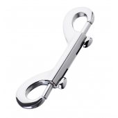 Серебристый двухсторонний карабин TOYFA Metal - ToyFa - купить с доставкой в Ельце