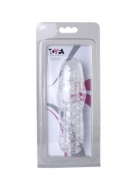 Прозрачная, закрытая насадка с шипами и точками - 13,5 см. - Toyfa Basic - в Ельце купить с доставкой