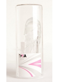 Прозрачная гелевая насадка с клиторальным отростком - 13 см. - Toyfa Basic - в Ельце купить с доставкой