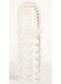 Прозрачная закрытая гелевая насадка - 13,5 см. - Toyfa Basic - в Ельце купить с доставкой