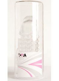 Гелевая прозрачная насадка с 2 отростками - 13 см. - Toyfa Basic - в Ельце купить с доставкой