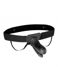 Полый страпон с двумя отростками и вибрацией Unisex Vibrating Hollow Strap-On Double Penetrating Dildo - 17,8 см. - Lux Fetish - купить с доставкой в Ельце