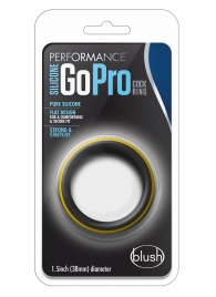 Черно-желтое силиконовое эрекционное кольцо Silicone Go Pro Cock Ring - Blush Novelties - в Ельце купить с доставкой