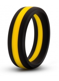Черно-желтое силиконовое эрекционное кольцо Silicone Go Pro Cock Ring - Blush Novelties - в Ельце купить с доставкой