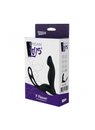 Черный вибромассажер простаты P-PLEASER W ERECTION ENHANCE - Dream Toys - в Ельце купить с доставкой