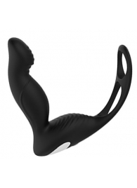 Черный вибромассажер простаты P-PLEASER W ERECTION ENHANCE - Dream Toys - в Ельце купить с доставкой