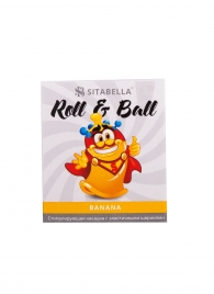 Стимулирующий презерватив-насадка Roll   Ball Banana - Sitabella - купить с доставкой в Ельце