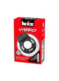 Чёрное эрекционное виброкольцо Luxe VIBRO  Африканский Эль Дьябло  + презерватив - Luxe - в Ельце купить с доставкой