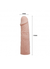 Закрытая телесная насадка-фаллос - 17 см. - Sex Expert - в Ельце купить с доставкой