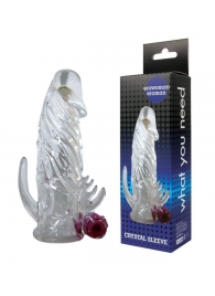 Закрытая прозрачная вибронасадка на пенис Crystal Sleeve Vibe - Erowoman-Eroman - в Ельце купить с доставкой
