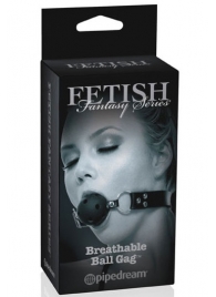 Черный кляп с дырочками Breathable Ball Gag - Pipedream - купить с доставкой в Ельце