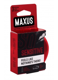Ультратонкие презервативы в железном кейсе MAXUS Sensitive - 3 шт. - Maxus - купить с доставкой в Ельце