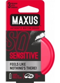 Ультратонкие презервативы в железном кейсе MAXUS Sensitive - 3 шт. - Maxus - купить с доставкой в Ельце