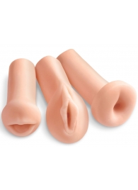 Комплект из 3 мастурбаторов All 3 Holes: вагина, анус, ротик - Pipedream - в Ельце купить с доставкой