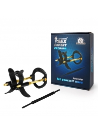 Черно-золотистый экстендер для пениса Sex Expert - Sex Expert - в Ельце купить с доставкой