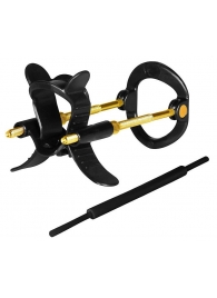 Черно-золотистый экстендер для пениса Sex Expert - Sex Expert - в Ельце купить с доставкой