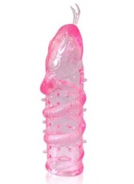Закрытая рельефная насадка Crystal sleeve snakes в виде змеи с усиками - 14 см. - Erowoman-Eroman - в Ельце купить с доставкой