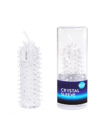 Закрытая рельефная насадка Crystal sleeve с усиками - 12 см. - Erowoman-Eroman - в Ельце купить с доставкой