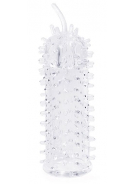 Закрытая рельефная насадка Crystal sleeve с усиками - 12 см. - Erowoman-Eroman - в Ельце купить с доставкой