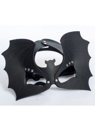 Черная кожаная маска на глаза  Летучая мышь - Sitabella - купить с доставкой в Ельце