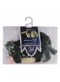 Черный пояс-трусики с двумя насадками Soft-Dolli - 16,5 и 10,5 см. - LOVETOY (А-Полимер) - купить с доставкой в Ельце