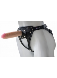 Черный пояс-трусики с насадкой  Soft-Принц  - 17 см. - LOVETOY (А-Полимер) - купить с доставкой в Ельце