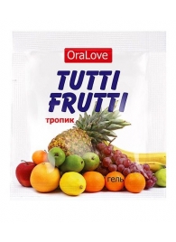 Пробник гель-смазки Tutti-frutti со вкусом тропических фруктов - 4 гр. - Биоритм - купить с доставкой в Ельце
