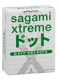 Презервативы Sagami Xtreme SUPER DOTS с точками - 3 шт. - Sagami - купить с доставкой в Ельце