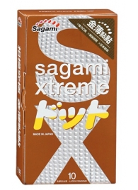 Презервативы Sagami Xtreme FEEL UP с точечной текстурой и линиями прилегания - 10 шт. - Sagami - купить с доставкой в Ельце