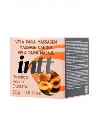 Массажная свеча для поцелуев Peach с ароматом персика - 30 гр. - INTT - купить с доставкой в Ельце