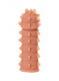 Телесная реалистичная насадка KOKOS Extreme Sleeve 04 с дополнительной стимуляцией - 12,7 см. - KOKOS - в Ельце купить с доставкой