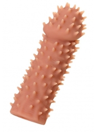 Телесная реалистичная насадка KOKOS Extreme Sleeve 07 с дополнительной стимуляцией - 12,7 см. - KOKOS - в Ельце купить с доставкой